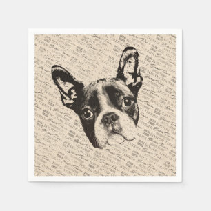 Guardanapo De Papel Cão de Boston Terrier