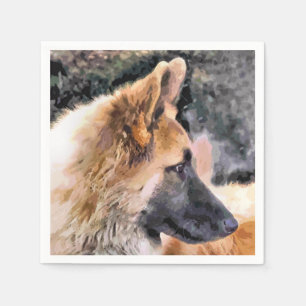 GUARDANAPO DE PAPEL CÃO DE GERMAN SHEPHERD