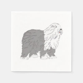 Guardanapo De Papel Cão de Ovelha Inglês