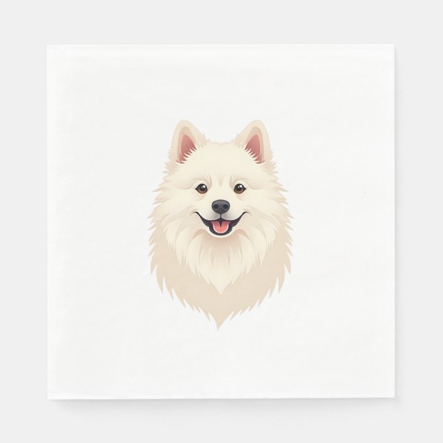 Guardanapo De Papel Cão esquimó americano (Frente)