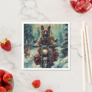 Guardanapo De Papel Cão Pastor Belga Natal