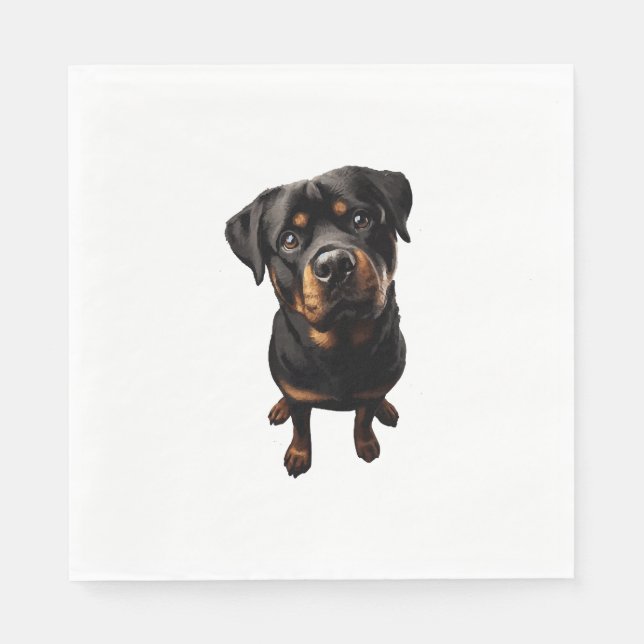 Guardanapo De Papel cão rottweiler (Frente)