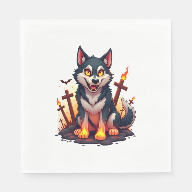 Guardanapo De Papel Cão Rouco Hellhound (Frente)