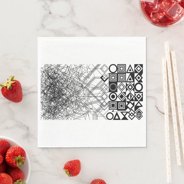 Guardanapo De Papel Caos para Ordem Abstrato Geométrico  (Criador carregado)