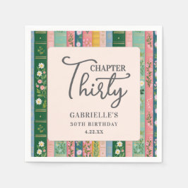 Guardanapo De Papel Capítulo Trinta Conto Floral de Aniversário de 30 