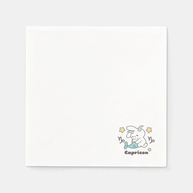 Guardanapo De Papel Capricórnio Bunny Pattern: Contos Mermaisíveis (Frente)