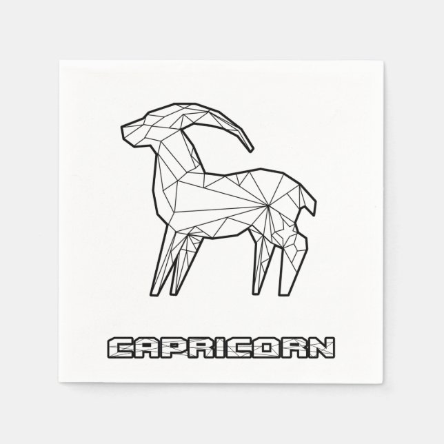 Guardanapo De Papel Capricórnio Zodiac - Sinal Napkin (Frente)