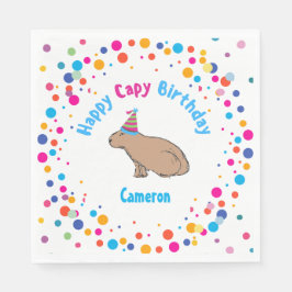 Guardanapo De Papel Capybara Aniversário de criança Cute Colorful, Des