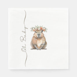 Guardanapo De Papel Capybara Baby Shower • Oh Baby Wildflower