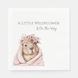 Guardanapo De Papel Capybara Baby Shower • Wildflower Napkin