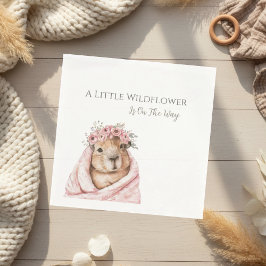 Guardanapo De Papel Capybara Baby Shower • Wildflower Napkin