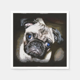 Guardanapo De Papel cara de cachorro de olhos azuis