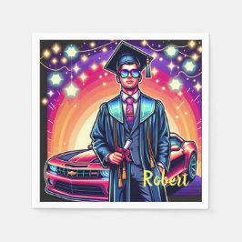 Guardanapo De Papel Cara De Graduação legal Com Carro Legal Personaliz