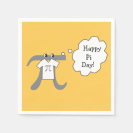 Guardanapo De Papel Cara Engraçado Pi - Feliz Papel Pi Day Napkins
