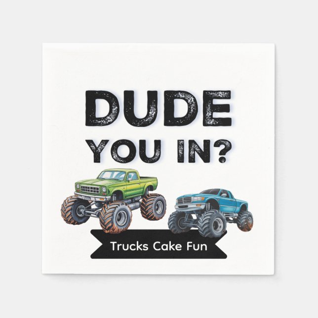 Guardanapo De Papel Cara, Você Entrou? Festa de aniversário de Garoto  (Frente)