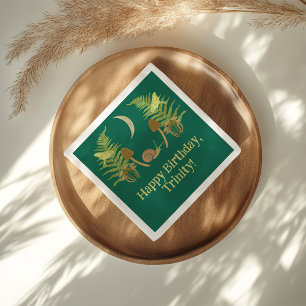 Guardanapo De Papel Caracol Goblincore e Cogumelos Personalizados