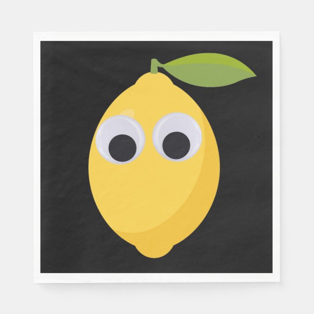 Guardanapo De Papel Caractere Lemon, fruta doce com olhos malvados (Frente)