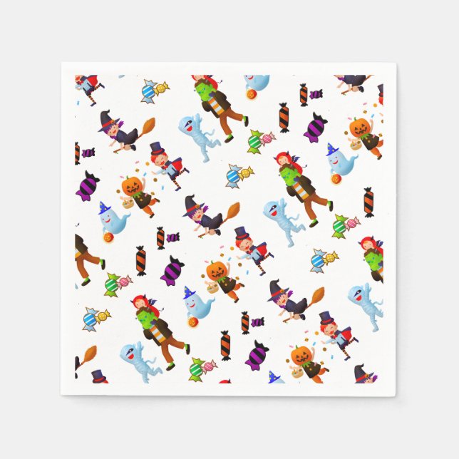 Guardanapo De Papel Caracteres de Dia das Bruxas (Frente)