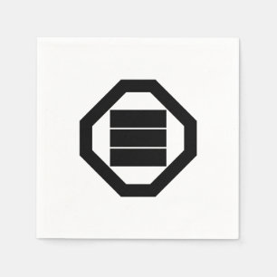 Guardanapo De Papel Caracteres Kanji para três na bandeja