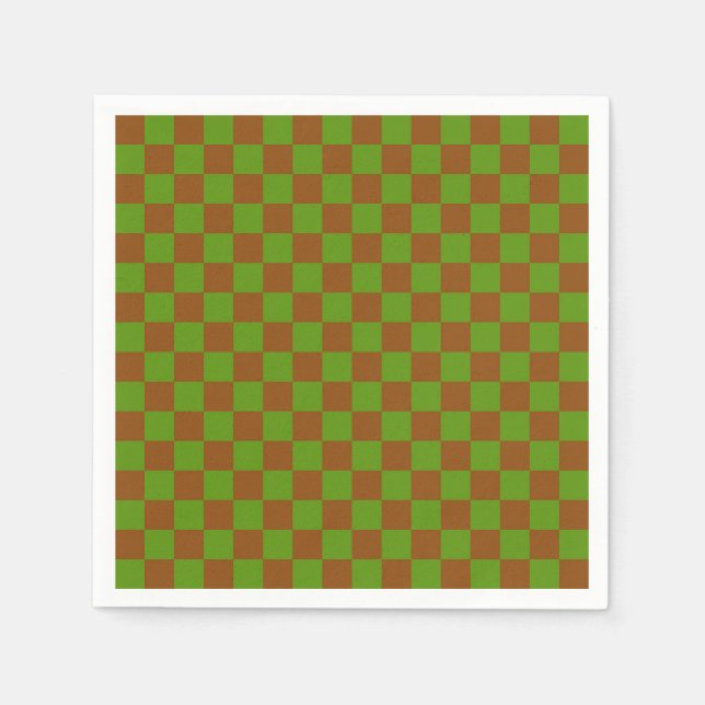 Guardanapo De Papel Caramel apple checkered board pattern (Frente)