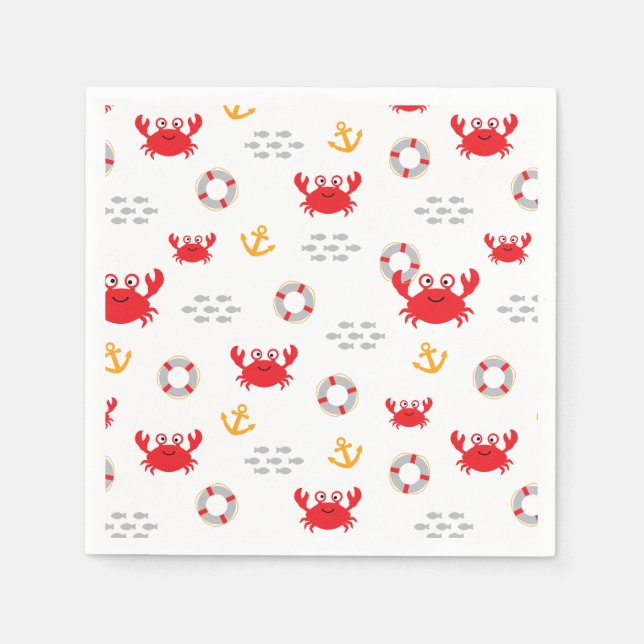 Guardanapo De Papel Caranguejo com Lifebuoy (Frente)