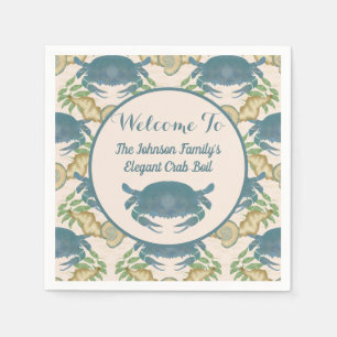 Guardanapo De Papel Caranguejo Elegante - Caranguejos Azuis-Banquete-A