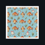 Guardanapo De Papel caráter de peixe<br><div class="desc">Aproveitamos as características do peixe e o incorporamos ao design do guardanapo.</div>