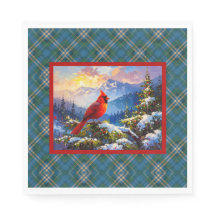 Cardeal para Xadrez de Natal Verde, Azul, Dourada