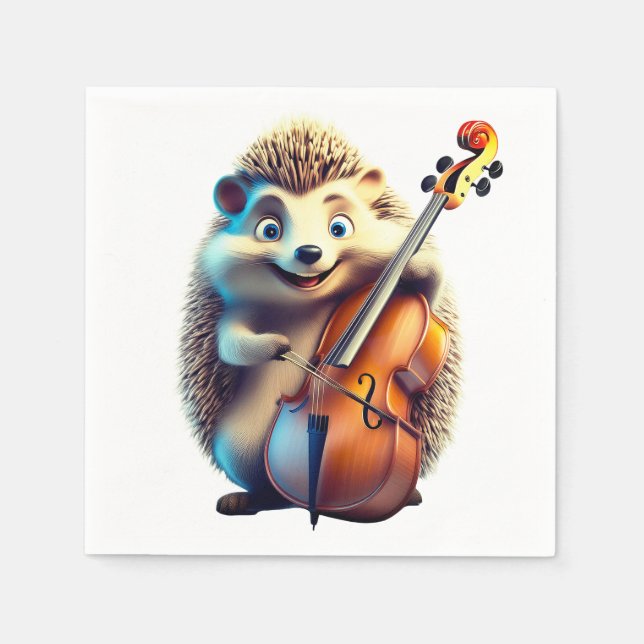 Guardanapo De Papel Caricatura, Cartoon, Ilustração Um musical (Frente)