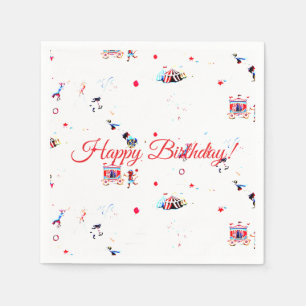 Guardanapo De Papel carnaval de aniversário personalizado inspirado no