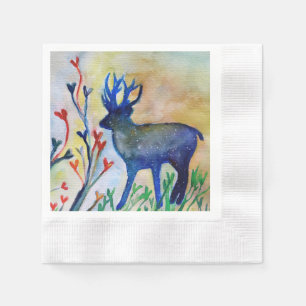 Guardanapo De Papel Carneiro de Reindeer White Cocktail Papel Napkins