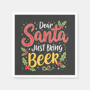 Guardanapo De Papel Caros Papais noeis, Tragam A Cláusula Beer Santa
