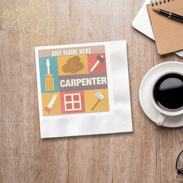 Guardanapo De Papel Carpinteiro Icônico Profissional Projetado (Criador carregado)