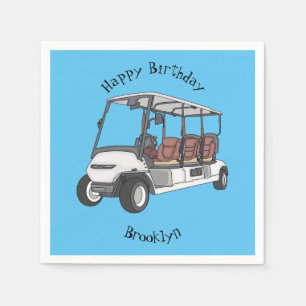 Guardanapo De Papel Carrinho de golfe / desenho animado de buggy de go