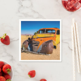 Guardanapo De Papel Carro antigo e abandonado em Solitaire, Namíbia