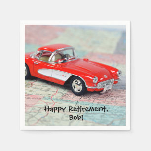 Guardanapo De Papel carro de esportes aposentadoria-vermelho de
