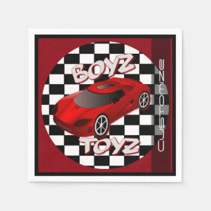 Guardanapo De Papel Carro de esportes vermelho dos brinquedos dos
