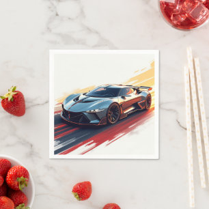 Guardanapo De Papel Carro desportivo futurístico - Design inteligente 