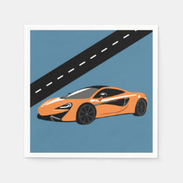 Guardanapo De Papel Carro desportivo Laranja