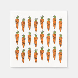 Guardanapo De Papel Carrot Comida Veggie Party