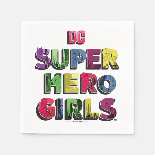 Guardanapo De Papel Carta de Cidade de Super Heróis DC (Frente)