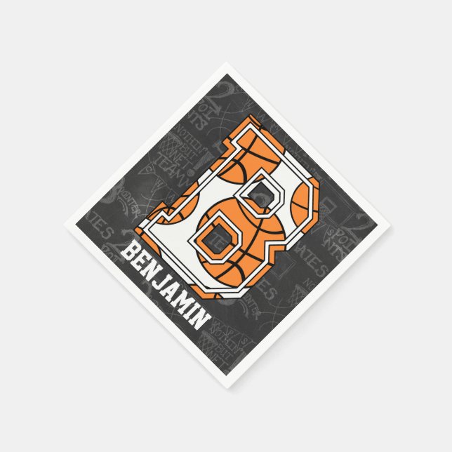 Guardanapo De Papel Carta Personalizada de Basquete B (Canto)
