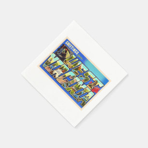 Guardanapo De Papel Carta Postal do Estado da Virgínia Ocidental WV G