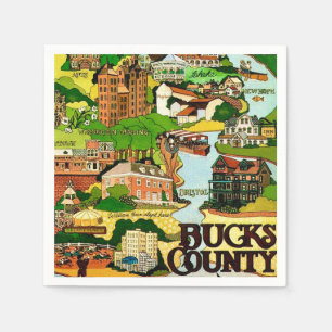 Guardanapo De Papel Cartão postal do Condado de Bucks PA