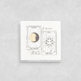 Guardanapo De Papel Cartas de Tarot | Chá de Noiva | Casamento | Neutr