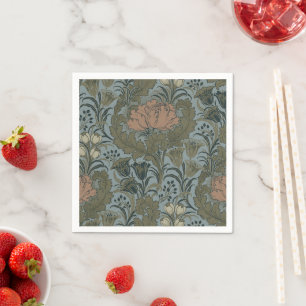Guardanapo De Papel Cartaz Floral Flor Morris Garden, Flor Antiquado