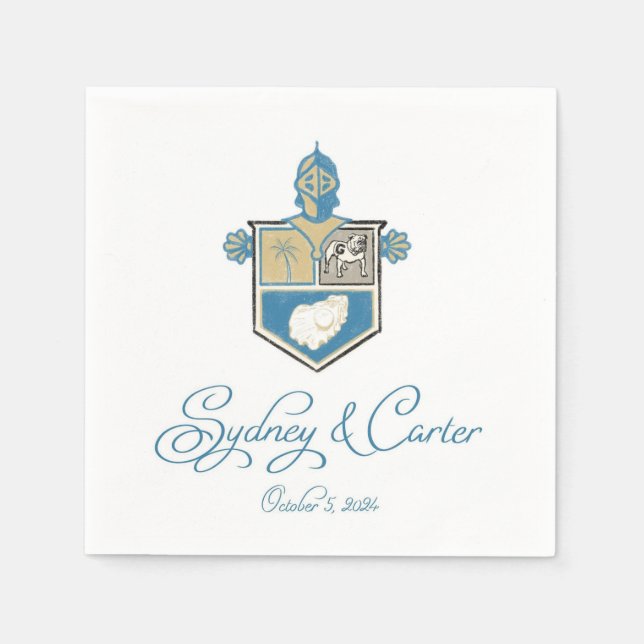 Guardanapo De Papel Carter Sydney Wedding Napkin (Frente)
