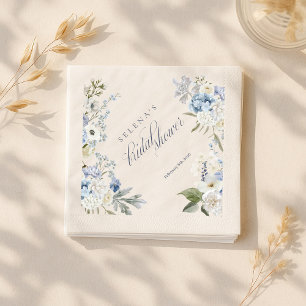 Guardanapo De Papel Cartões de agradecimentos Hydrangea Blue Floral