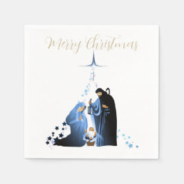 Guardanapo De Papel Cartões de natal da cena da natividade tradicional