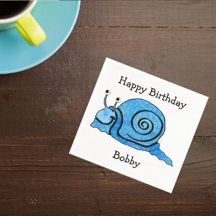 Guardanapo De Papel Cartoon Azul Divertido Cartoon Aniversário Sorrin